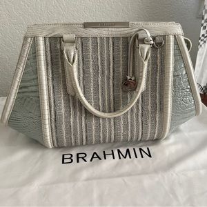 Brahmin Limited Edition Purse with Pearlescent and Sea-foam green Leather